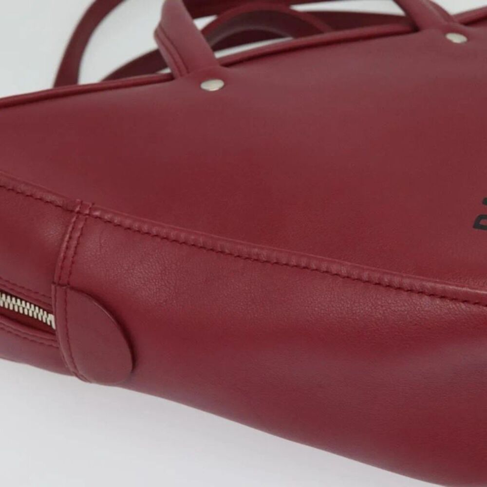 Balenciaga Triangle Duffle Leather Red Leather Handbag - Picture 11 of 16